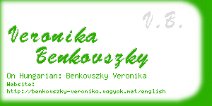 veronika benkovszky business card